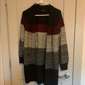 RW&CO Black and Gray Cardigan Sweater Size Small EUC